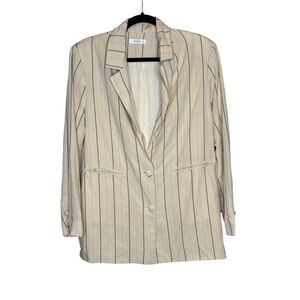 DISSH Cream Striped Blazer
